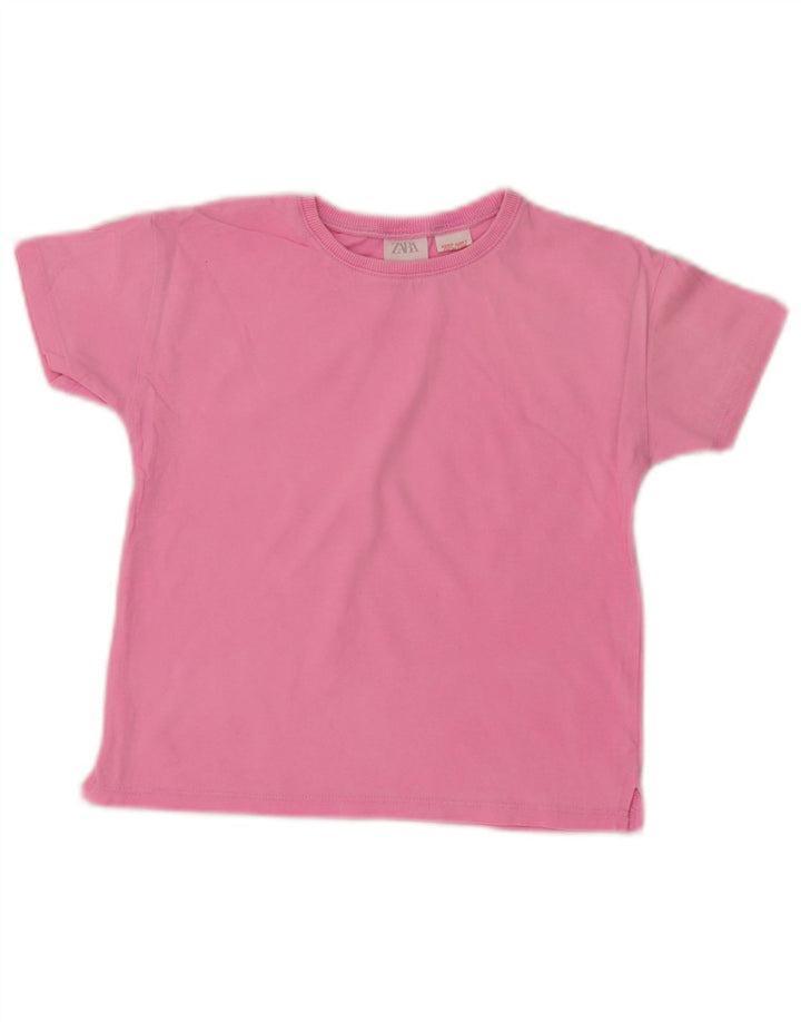 Zara Girls T-Shirt Top 4-5 Years Pink