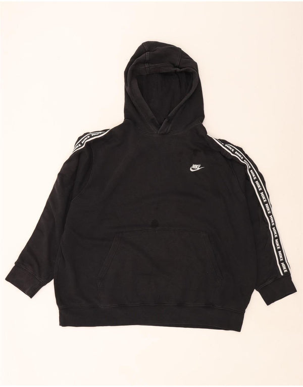 Nike Mens Graphic Hoodie Jumper 2XL Black Cotton