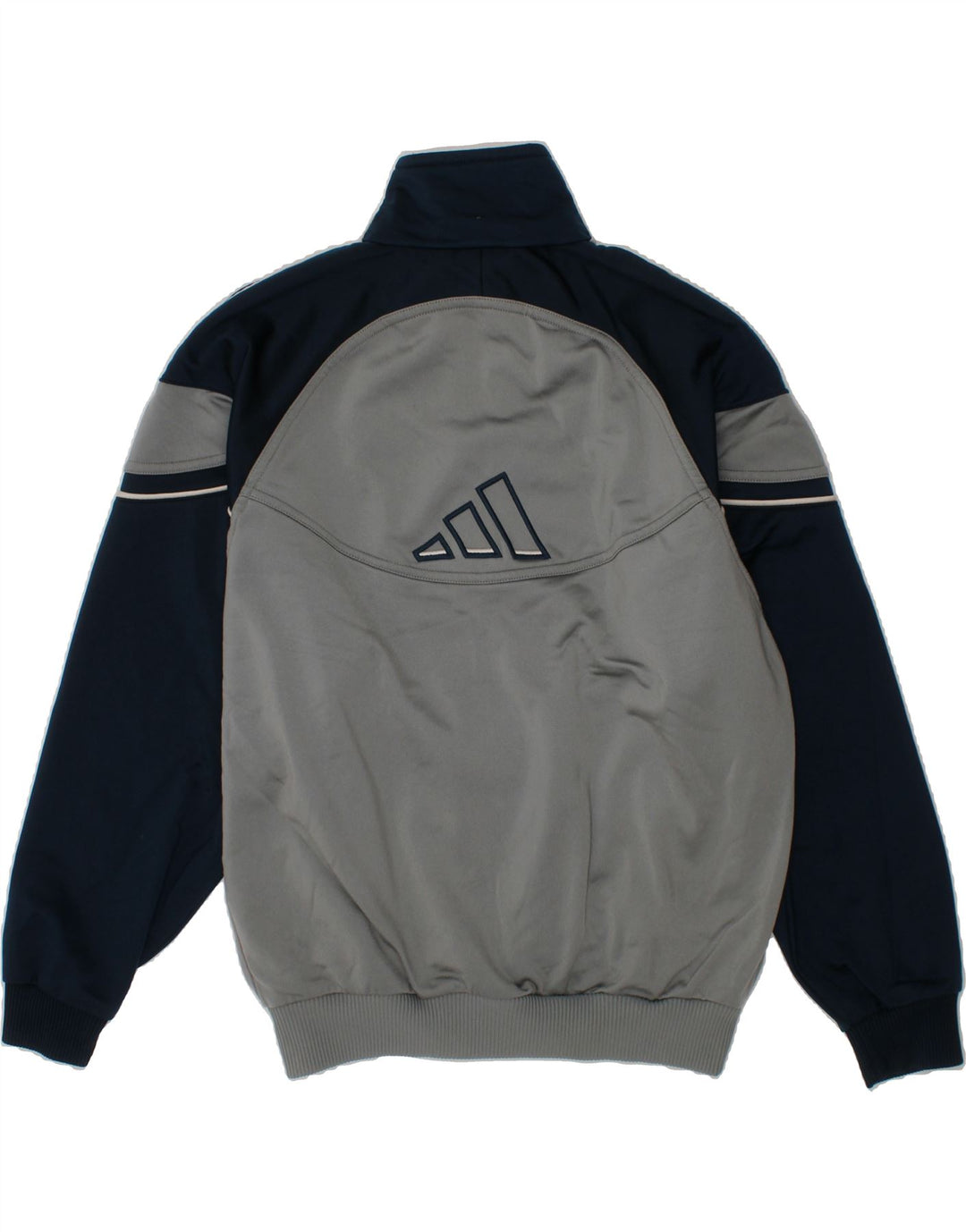 ADIDAS Boys Graphic Tracksuit Top Jacket 9-10 Years Grey Colourblock Vintage Adidas and Second-Hand Adidas from Messina Hembry 