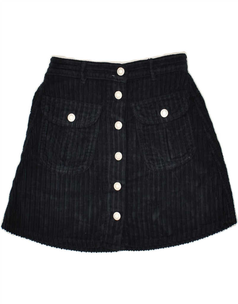 BENETTON Girls Corduroy Skirt 9-10 Years W24  Navy Blue Cotton | Vintage Benetton | Thrift | Second-Hand Benetton | Used Clothing | Messina Hembry 