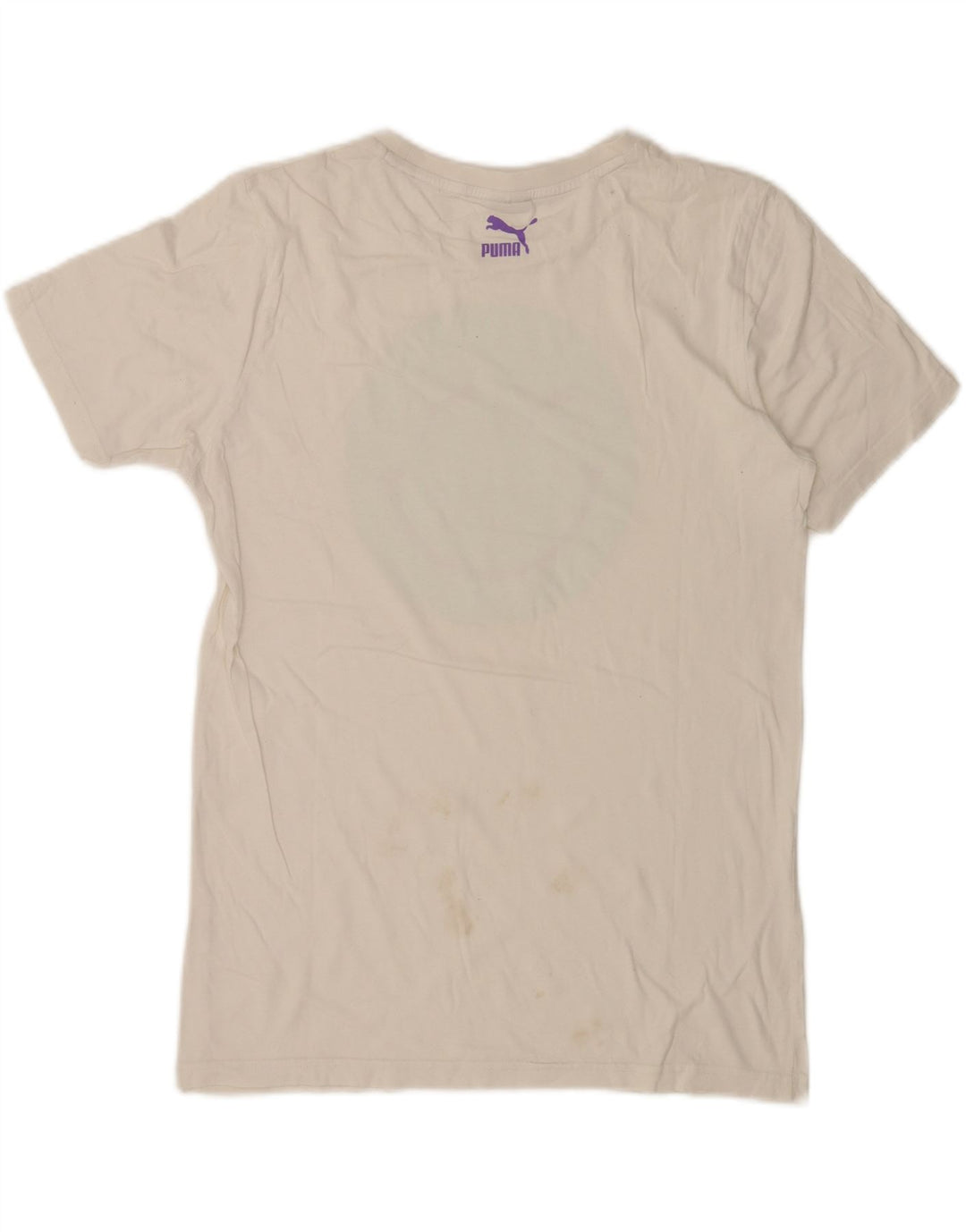 Puma Mens Graphic T-Shirt Top Small White