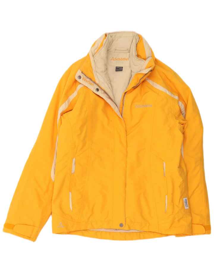 Schoffel Womens Windbreaker Jacket UK 8 Small Yellow Polyester