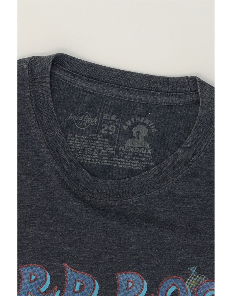 HARD ROCK CAFE Mens Malta Graphic T-Shirt Top Large Grey Cotton Vintage Hard Rock Cafe and Second-Hand Hard Rock Cafe from Messina Hembry 