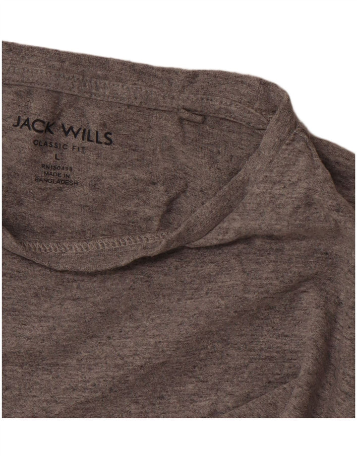 JACK WILLS Mens Classic Fit T-Shirt Top Large Grey