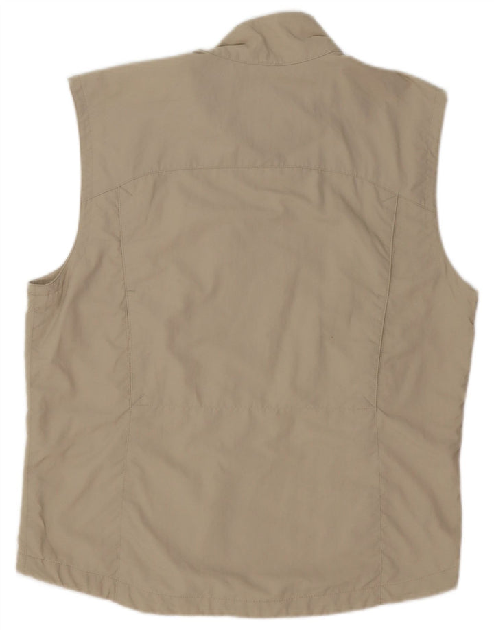 Jack Wolfskin Mens Sleeveless Tracksuit Top Jacket UK 36/38 Medium Beige