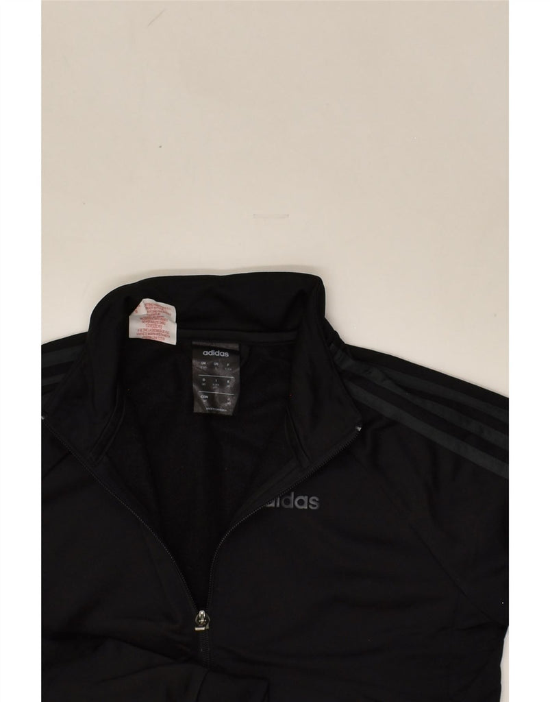 ADIDAS Boys Tracksuit Top Jacket 9-10 Years Black Polyester | Vintage Adidas | Thrift | Second-Hand Adidas | Used Clothing | Messina Hembry 