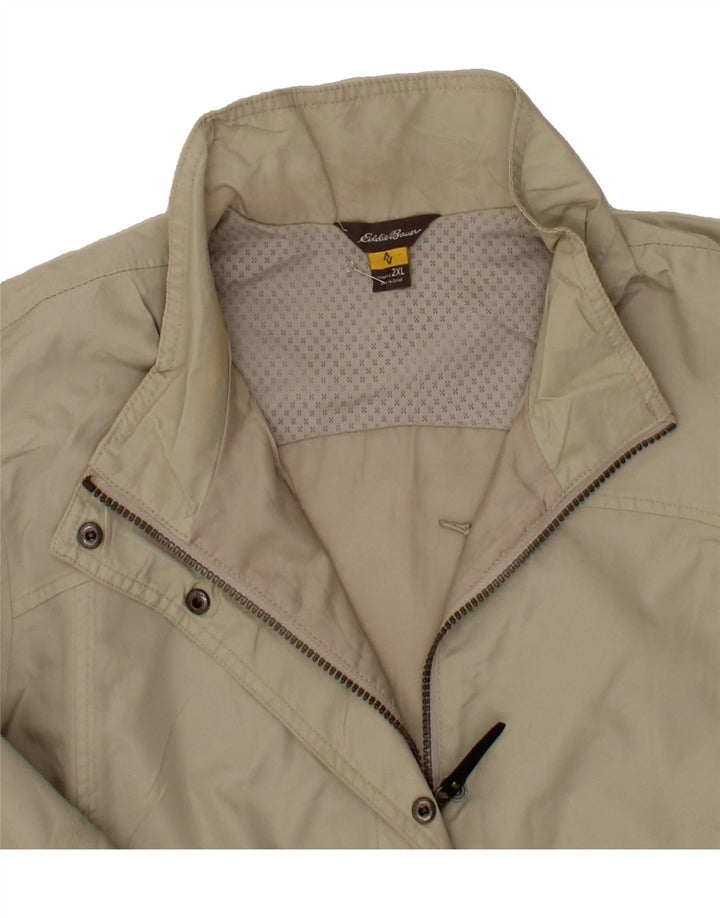 EDDIE BAUER Womens Windbreaker Coat UK 20 2XL Beige Nylon Vintage Eddie Bauer and Second-Hand Eddie Bauer from Messina Hembry 