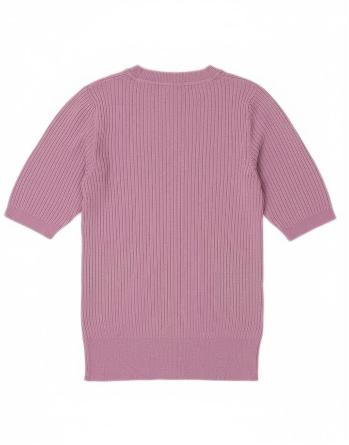 Marks & Spencer Womens Crew Neck Jumper Sweater UK 8 Small Purple
