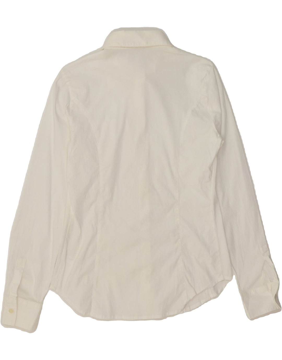LES COPAINS Womens Graphic Shirt IT 42 Medium White Cotton Vintage Les Copains and Second-Hand Les Copains from Messina Hembry 