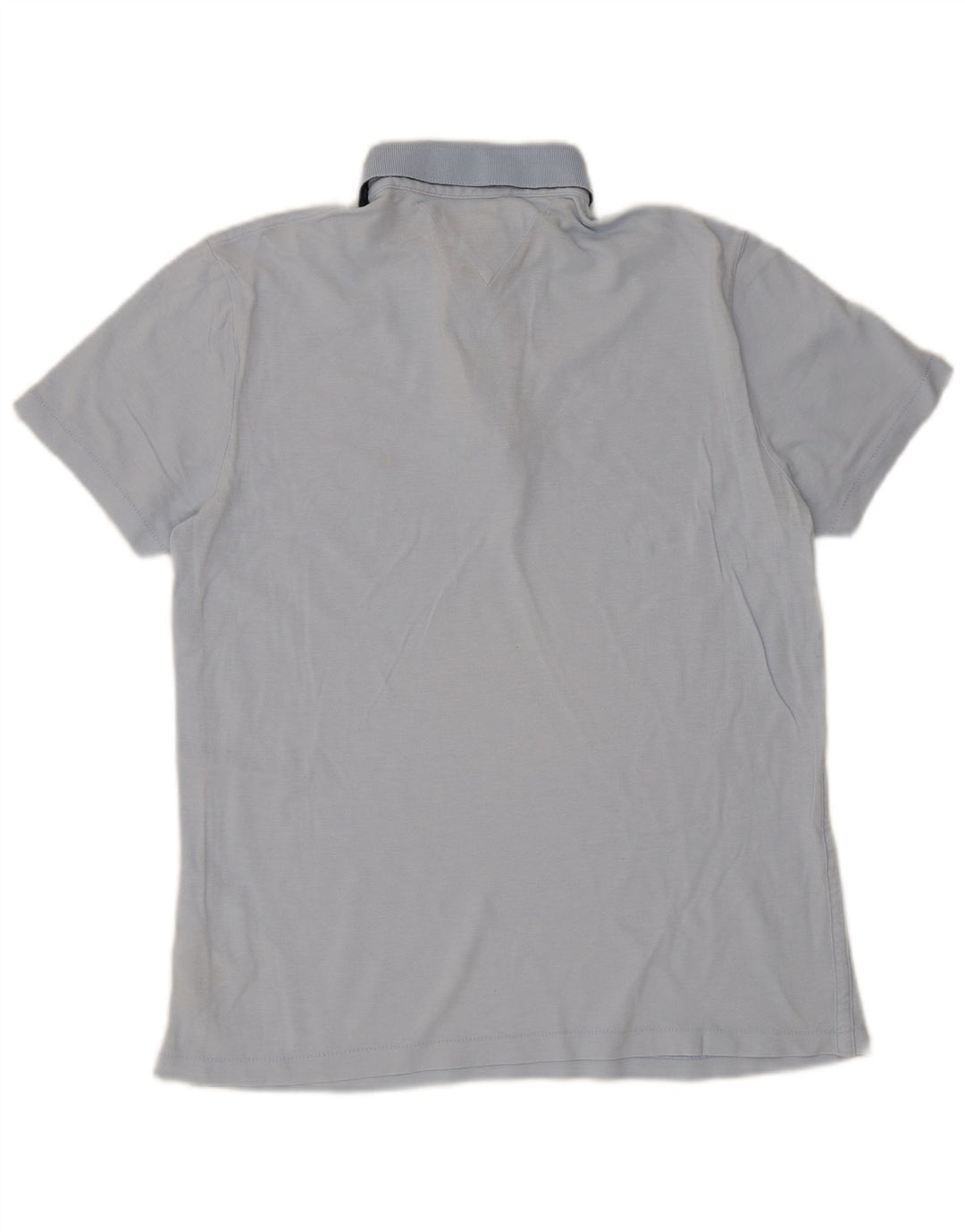 TOMMY HILFIGER Mens Regular Fit Polo Shirt Medium Blue Cotton