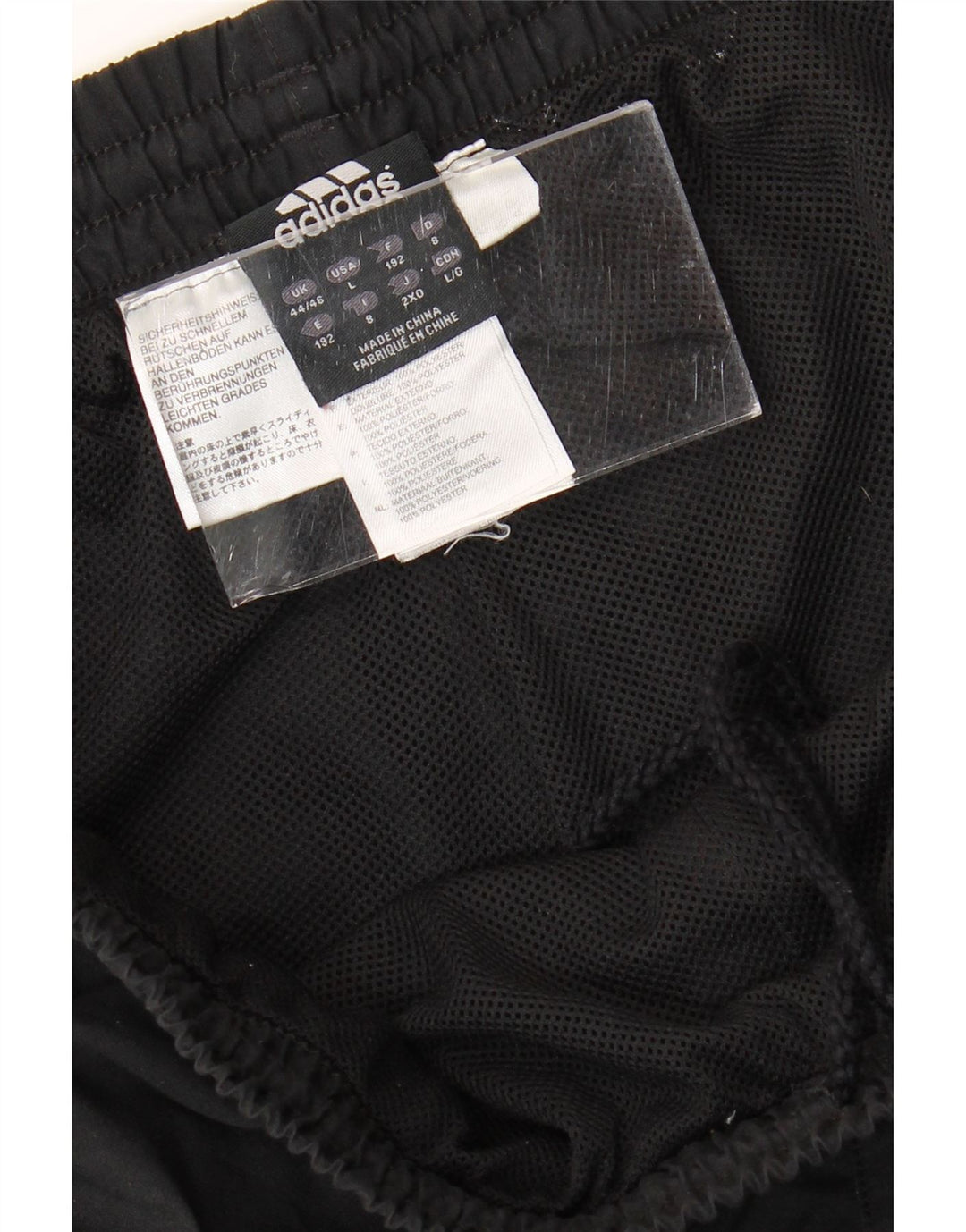 ADIDAS Mens Tracksuit Trousers UK 44/46 Large  Black Polyester
