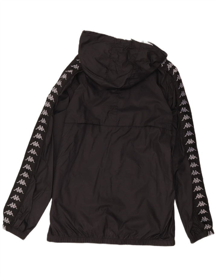 Kappa Mens Hooded Rain Jacket UK 42 XL Black Polyamide