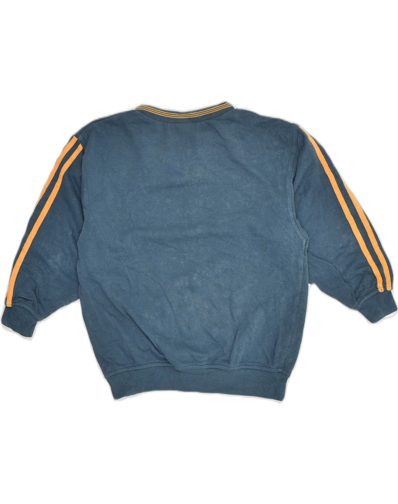 ADIDAS Boys Graphic Sweatshirt Jumper 8-9 Years Blue | Vintage Adidas | Thrift | Second-Hand Adidas | Used Clothing | Messina Hembry 