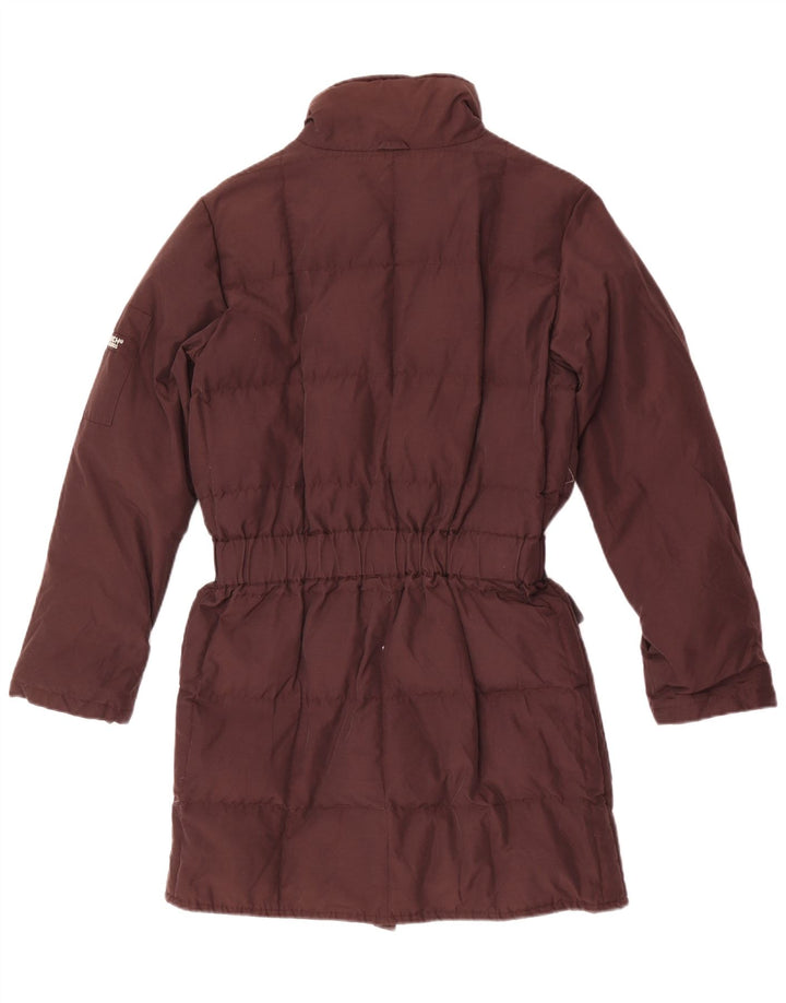Woolrich Womens Padded Coat UK 10 Small Brown Cotton