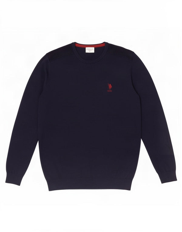 U.S. Polo Assn. Mens Crew Neck Jumper Sweater Medium Navy Blue