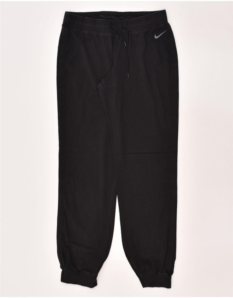 NIKE Womens Tracksuit Trousers Joggers UK 14 Large Black Cotton | Vintage Nike | Thrift | Second-Hand Nike | Used Clothing | Messina Hembry 