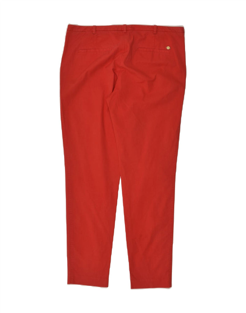 MASSIMO DUTTI Womens Slim Chino Trousers EU 42 Large W32 L29 Red Cotton | Vintage Massimo Dutti | Thrift | Second-Hand Massimo Dutti | Used Clothing | Messina Hembry 