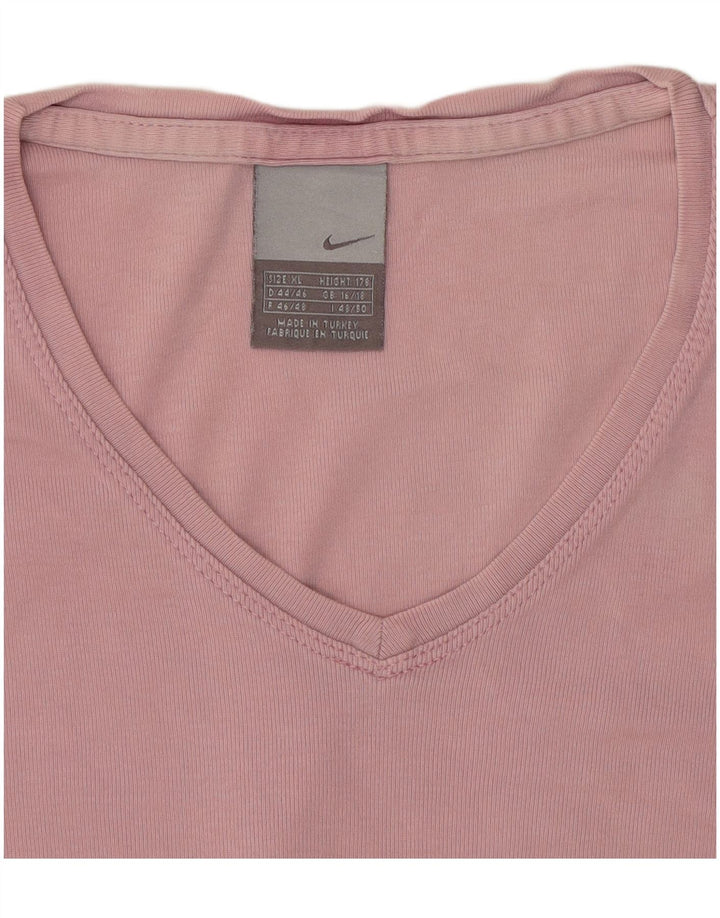 Nike Womens T-Shirt Top UK 16/18 XL Pink