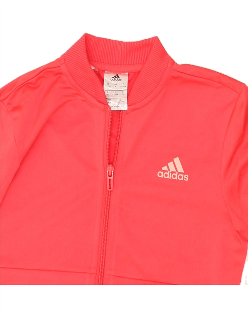 ADIDAS Boys Graphic Tracksuit Top Jacket 11-12 Years Red Polyester | Vintage Adidas | Thrift | Second-Hand Adidas | Used Clothing | Messina Hembry 