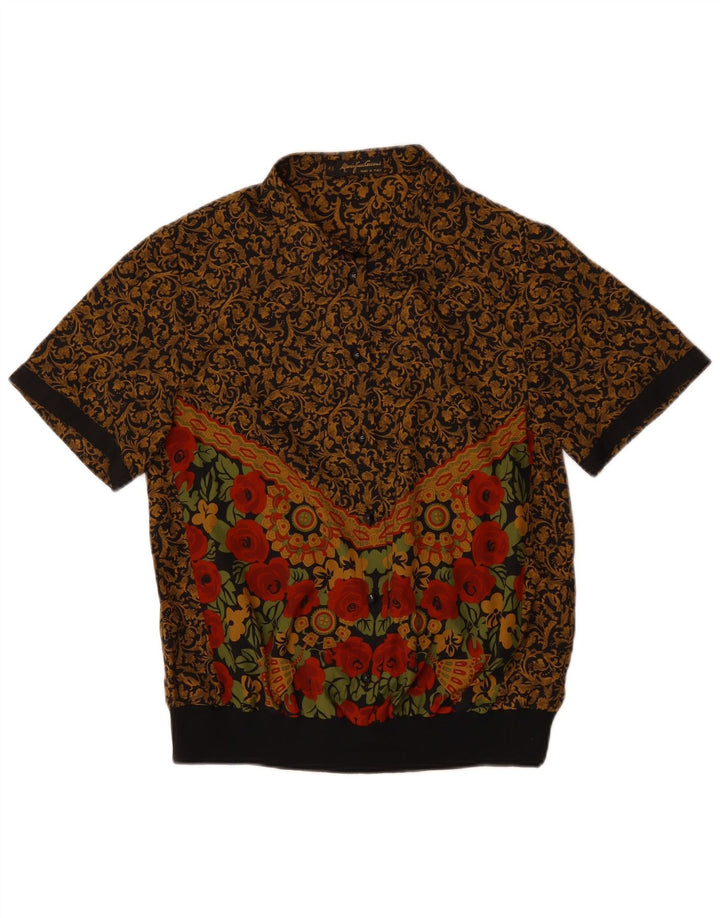 MARIO PUCCI CECCONI Womens Blouse Top IT 49 XL Multicoloured Floral
