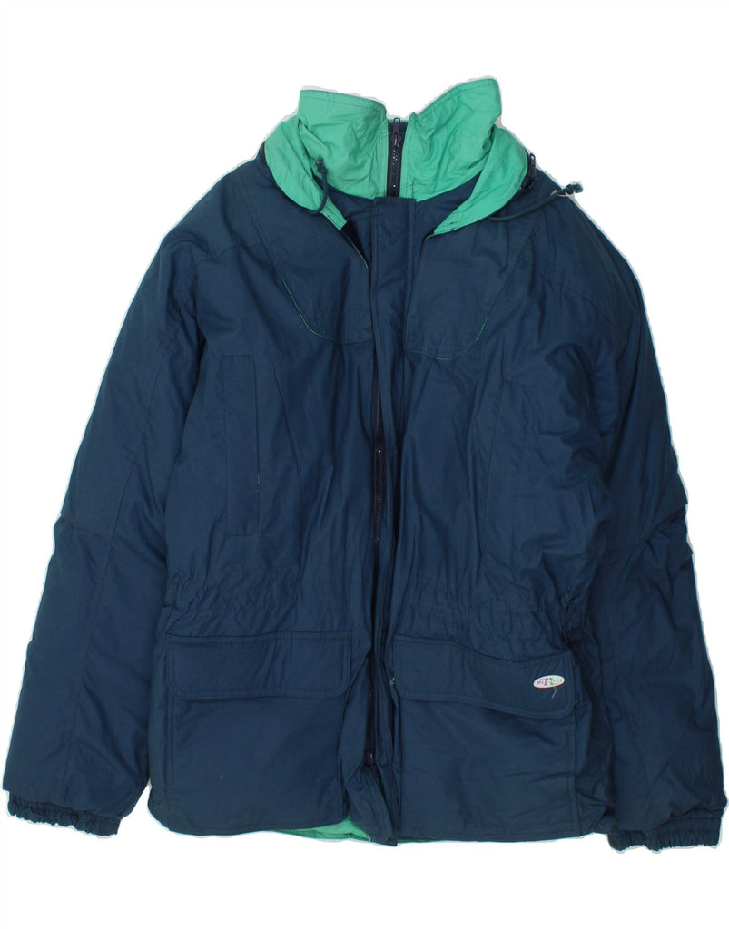 MCROSS Mens Padded Jacket UK 38 Medium Navy Blue Vintage MCROSS and Second-Hand MCROSS from Messina Hembry 