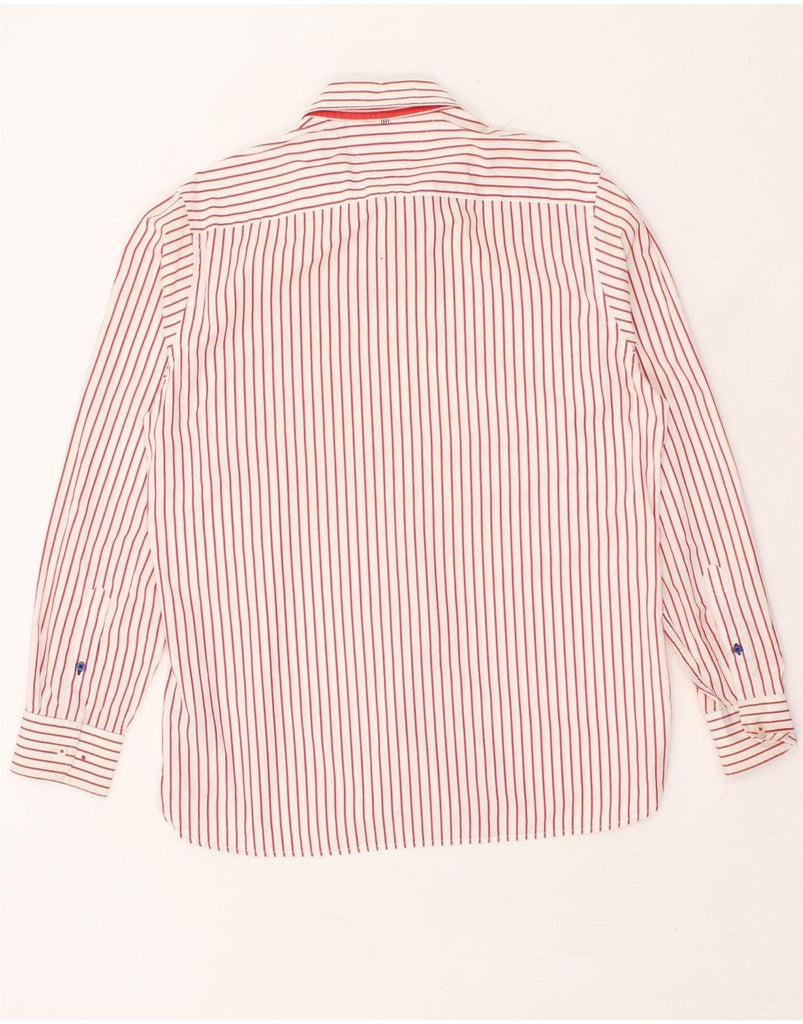 TOMMY HILFIGER Mens Custom Fit Shirt Medium Red Striped Cotton | Vintage Tommy Hilfiger | Thrift | Second-Hand Tommy Hilfiger | Used Clothing | Messina Hembry 