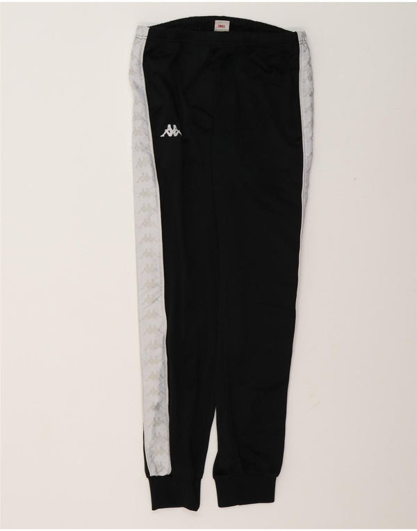Kappa Mens Graphic Tracksuit Trousers Joggers Small Black Colourblock