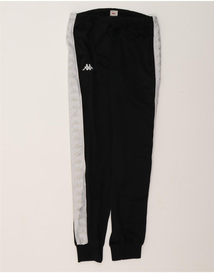 Kappa Mens Graphic Tracksuit Trousers Joggers Small Black Colourblock