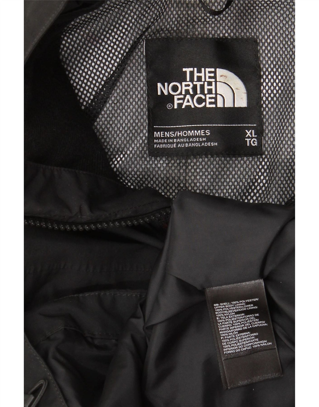 The North Face Mens Hyvent Graphic Hooded Rain Jacket UK 42 XL Black