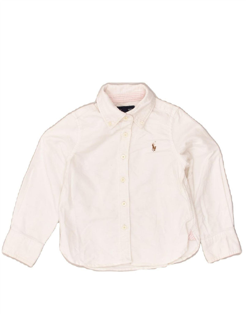 POLO RALPH LAUREN Baby Girls Shirt 18-24 Months White Cotton | Vintage Polo Ralph Lauren | Thrift | Second-Hand Polo Ralph Lauren | Used Clothing | Messina Hembry 