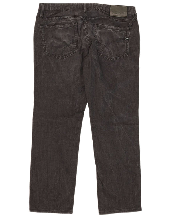 Gas Mens Straight Jeans W36 L29 Grey Cotton