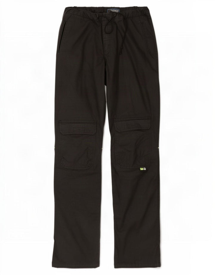 Pickwick Mens Straight Cargo Trousers W30 L33 Black