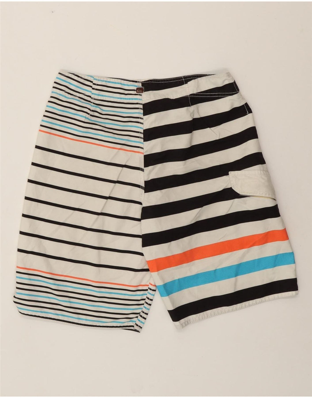 QUIKSILVER Mens Swimming Shorts Medium  White Striped