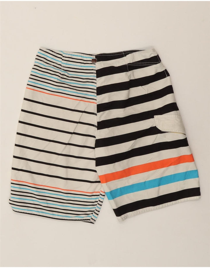 QUIKSILVER Mens Swimming Shorts Medium  White Striped