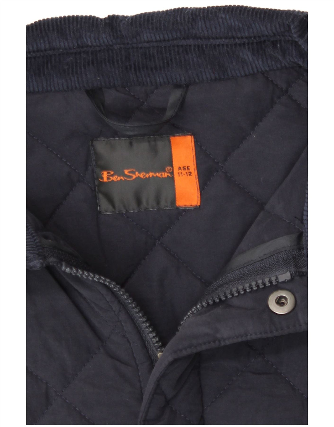 Ben Sherman Boys Quilted Jacket 11-12 Years Navy Blue Cotton Classic