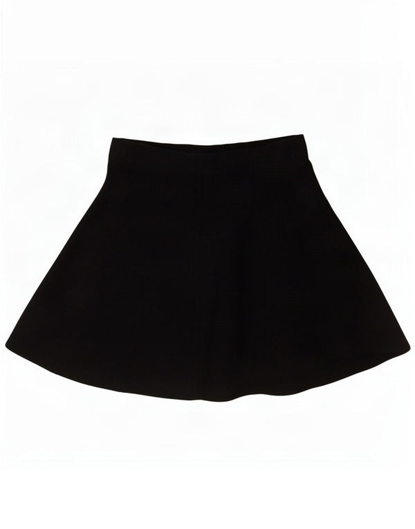 Zara Womens High Waist Mini Skirt Large W30 Black Viscose