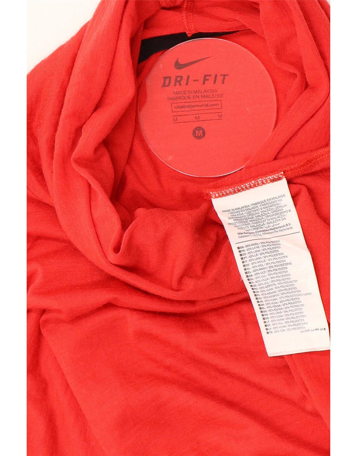 Nike Mens Dri Fit Top Long Sleeve Medium Red Wool