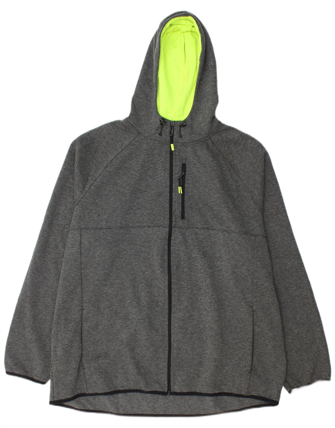 Russell Athletic Mens Zip Hoodie Sweater 2XL Grey Polyester