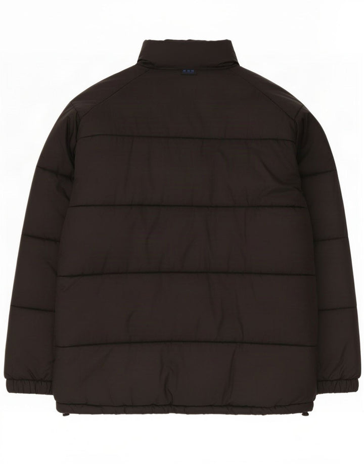 Umbro Mens Hooded Padded Jacket UK 42 XL Black Polyester