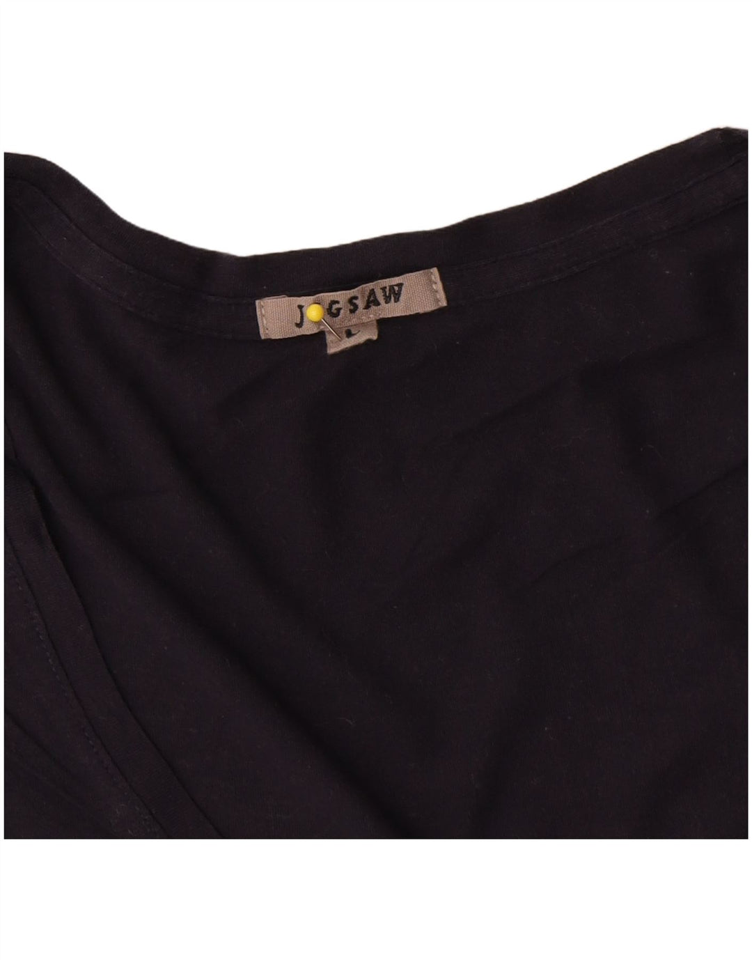 Jigsaw Womens Top Long Sleeve UK 14 Large Navy Blue Cotton