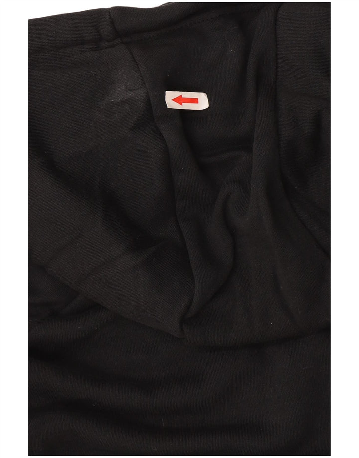 Nike Womens Oversized Hoodie Jumper UK 14 Medium Black Cotton