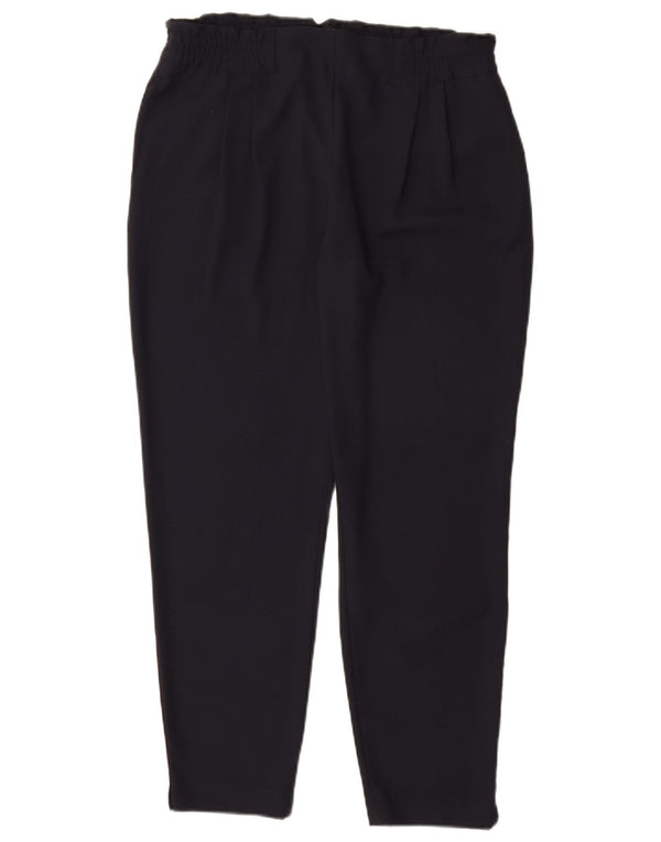 Zara Womens Tapered Pegged Chino Trousers Medium W30 L28 Navy Blue