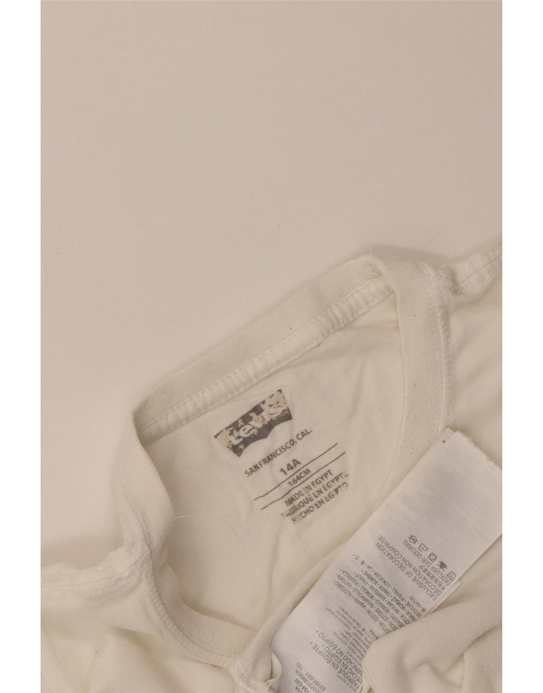 Levi's Boys Graphic T-Shirt Top 13-14 Years White Cotton