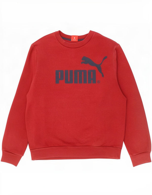 Puma Mens Graphic Sweatshirt Jumper Large Red