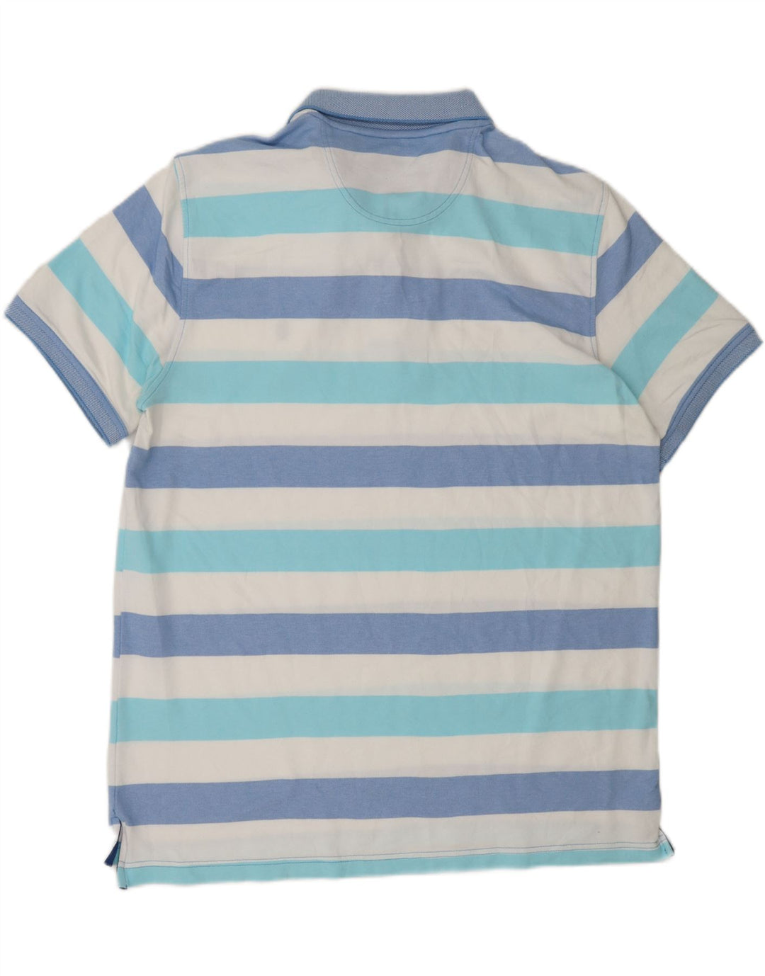 IZOD Mens Polo Shirt XL White Striped Vintage Izod and Second-Hand Izod from Messina Hembry 