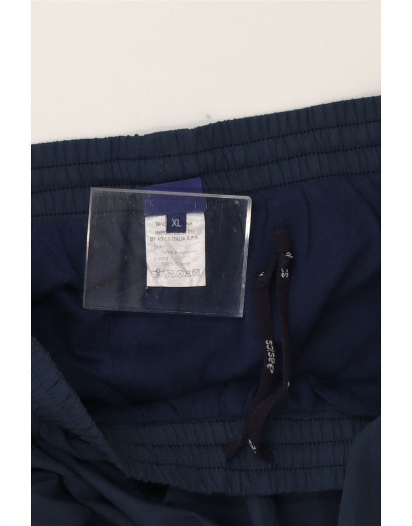 ASICS Mens Tracksuit Trousers XL  Navy Blue Polyester Vintage Asics and Second-Hand Asics from Messina Hembry 