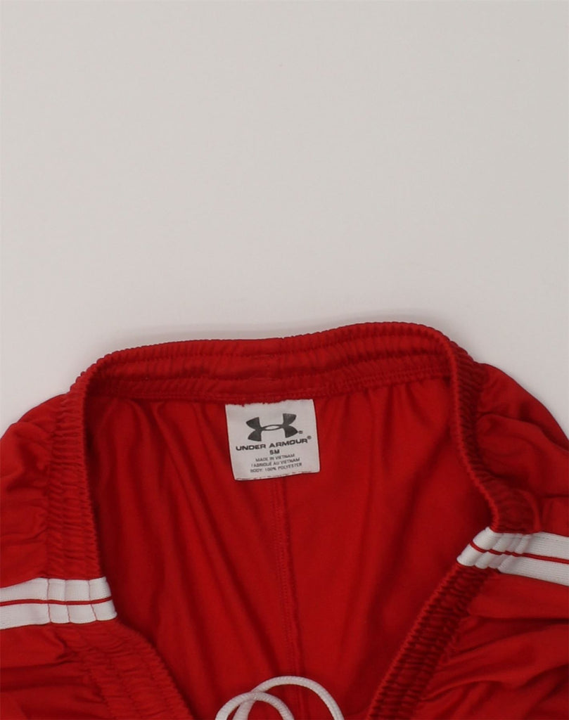 UNDER ARMOUR Boys Sport Shorts 8-9 Years Small Red Polyester | Vintage Under Armour | Thrift | Second-Hand Under Armour | Used Clothing | Messina Hembry 