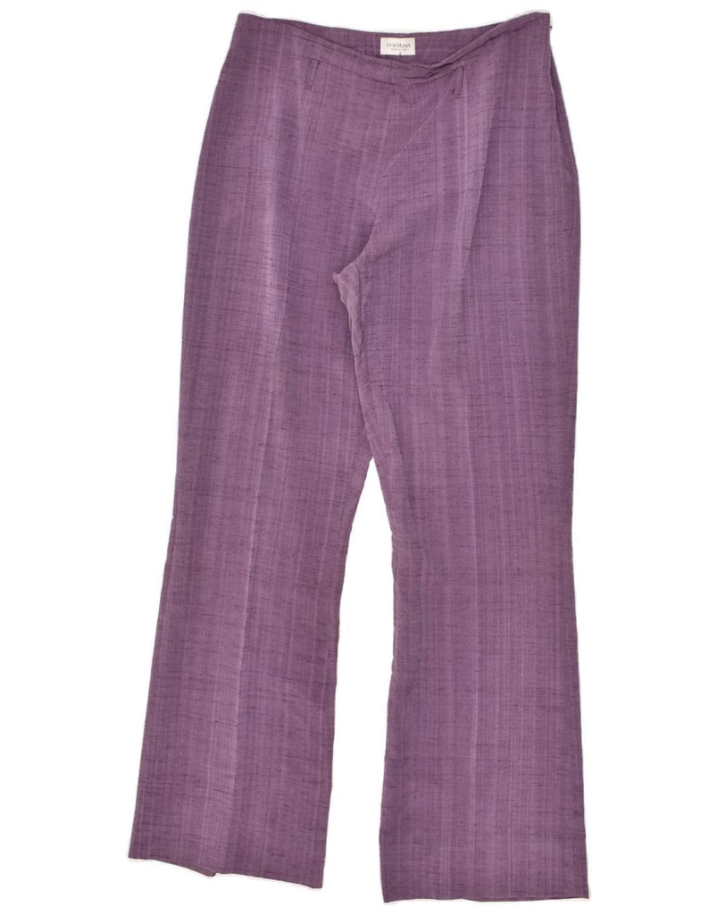 MOTIVI Womens Bootcut Suit Trousers UK 14 Large W32 L31 Purple Viscose | Vintage MOTIVI | Thrift | Second-Hand MOTIVI | Used Clothing | Messina Hembry 