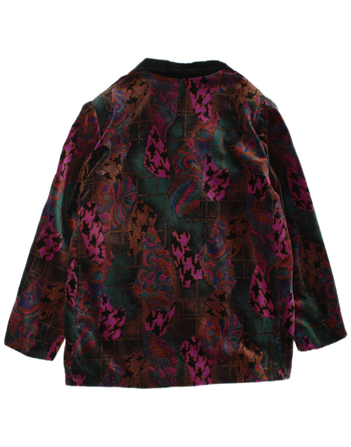 Vintage Womens 5 Button Blazer Jacket UK 16 Large Multicoloured Paisley