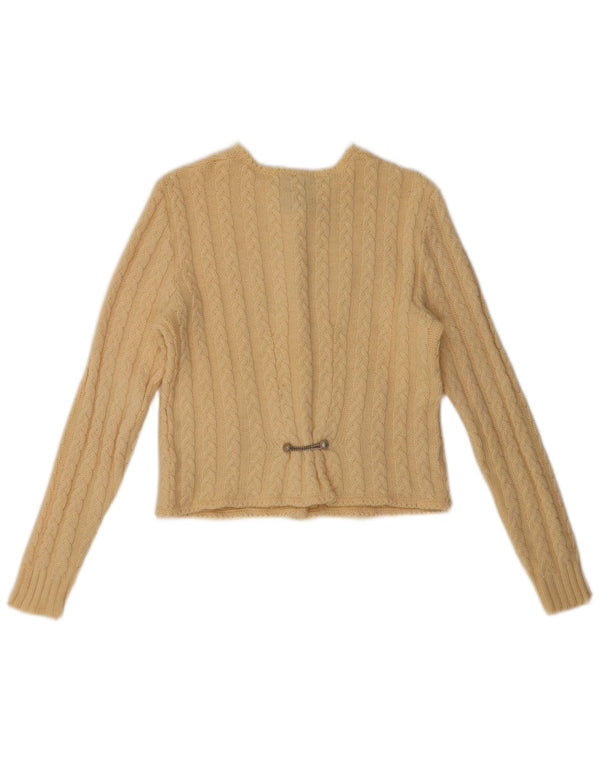 Arbep Womens Bolero Jumper EU 40 Medium Yellow Wool